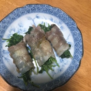 こごみの豚肉巻き☆オレンジソース煮♪